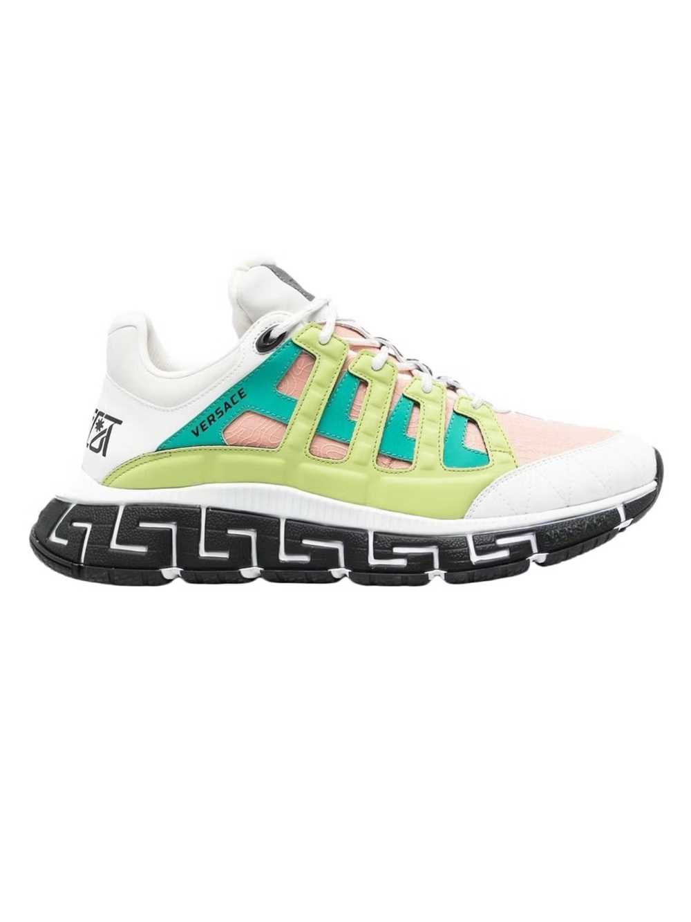 Versace Trigreca Sneakers Colour Block White Green Lime Pink Men’s EU 41/US 8